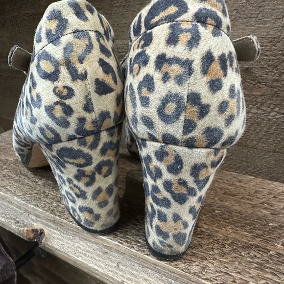 ANYI LU Leopard Print Block Heel Sandals – Size 37 (US 6.5-7) - Picture 4 of 8